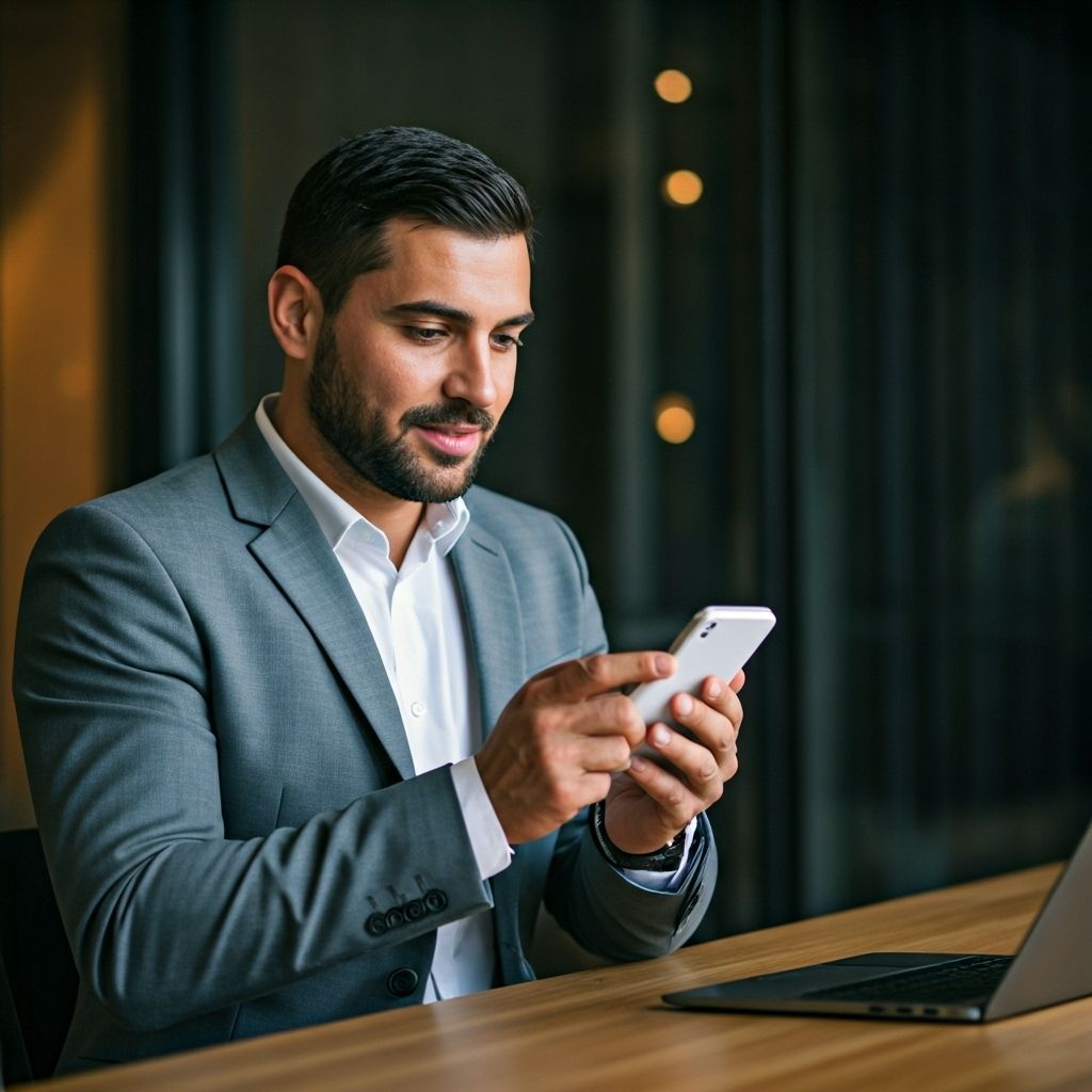 Person using smartphone